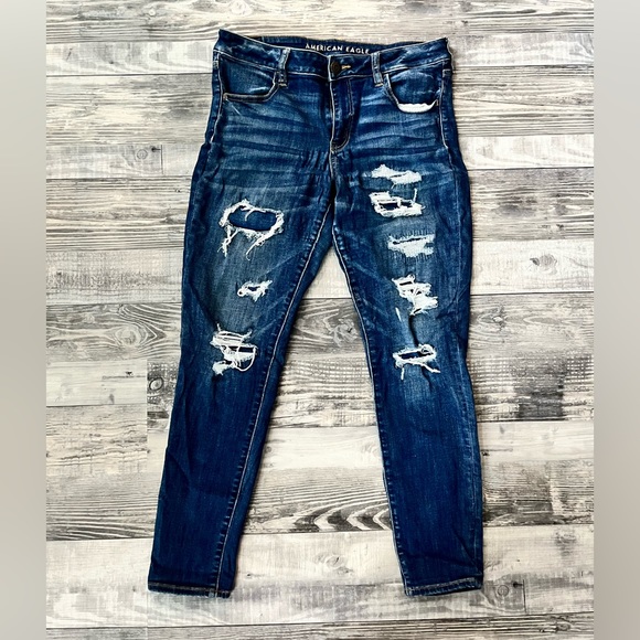 American Eagle Outfitters Denim - American Eagle Next Level Stretch Size 12 No Show Holy Jeans